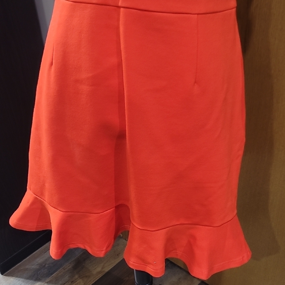 Adelyn Rae Bold Orange Cross-Strap Mini Dress - Picture 8 of 9